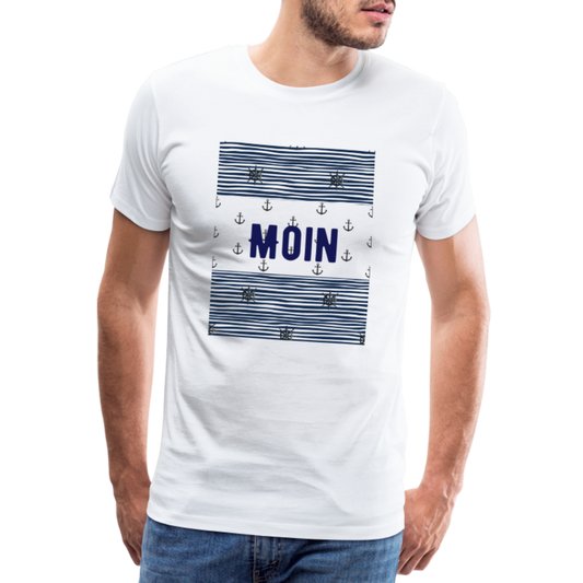 Männer Premium T-Shirt - Moin - weiß