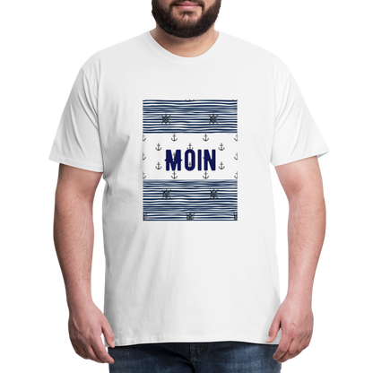 Männer Premium T-Shirt - Moin - weiß