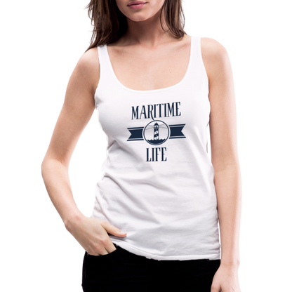 Frauen Premium Tank Top - Maritime Life - weiß