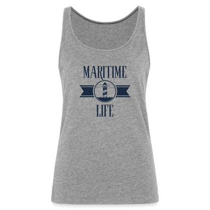 Frauen Premium Tank Top - Maritime Life - Grau meliert