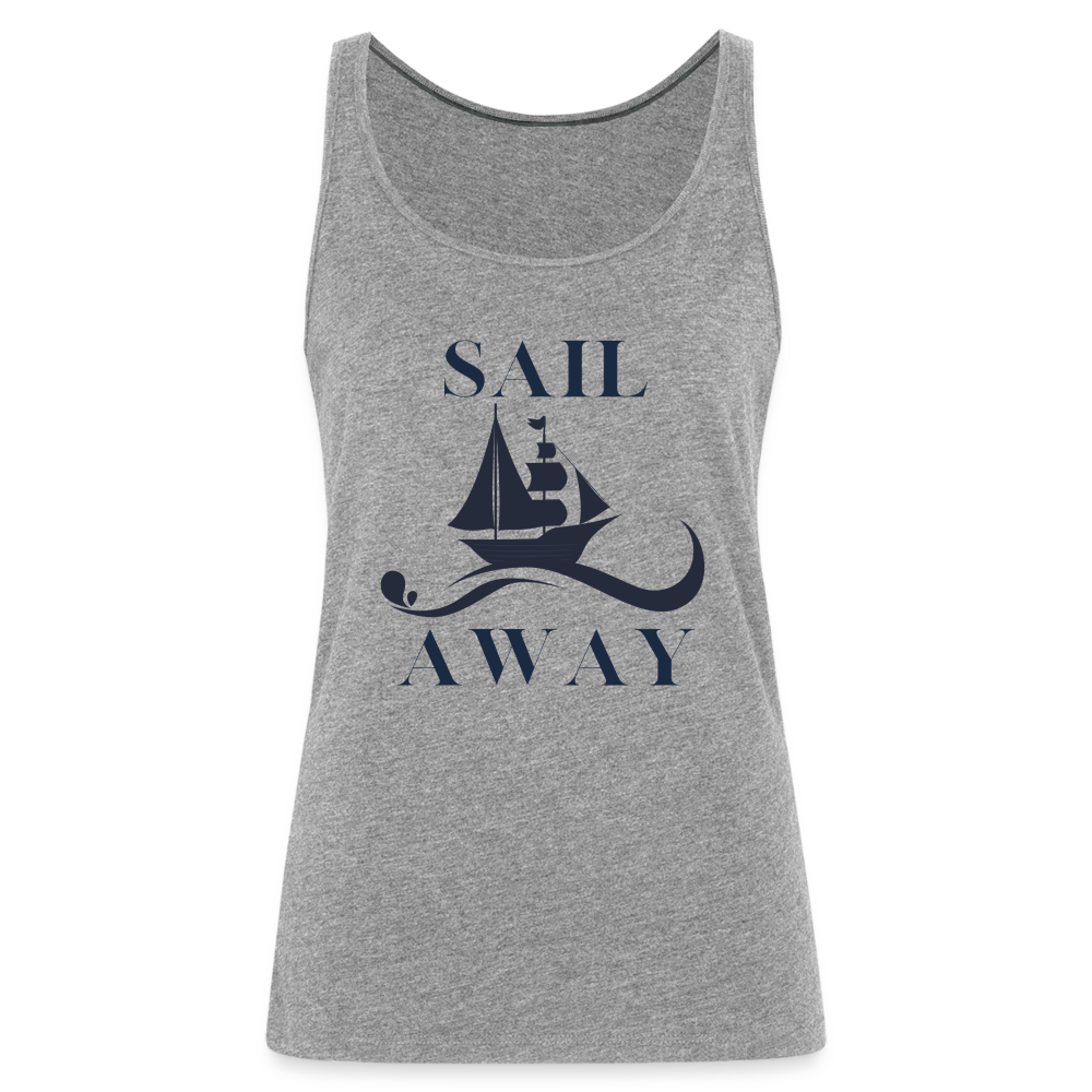 Frauen Premium Tank Top - Sail away - Grau meliert