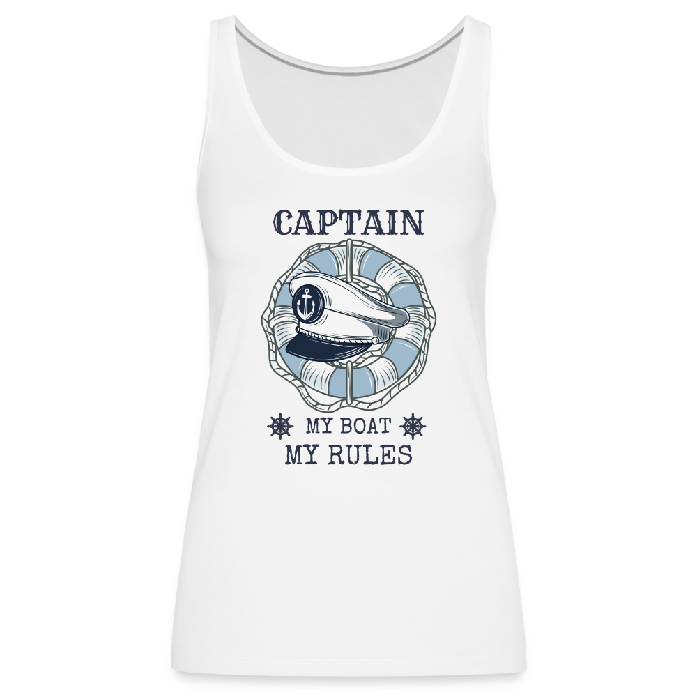 Frauen Premium Tank Top - Captain - weiß