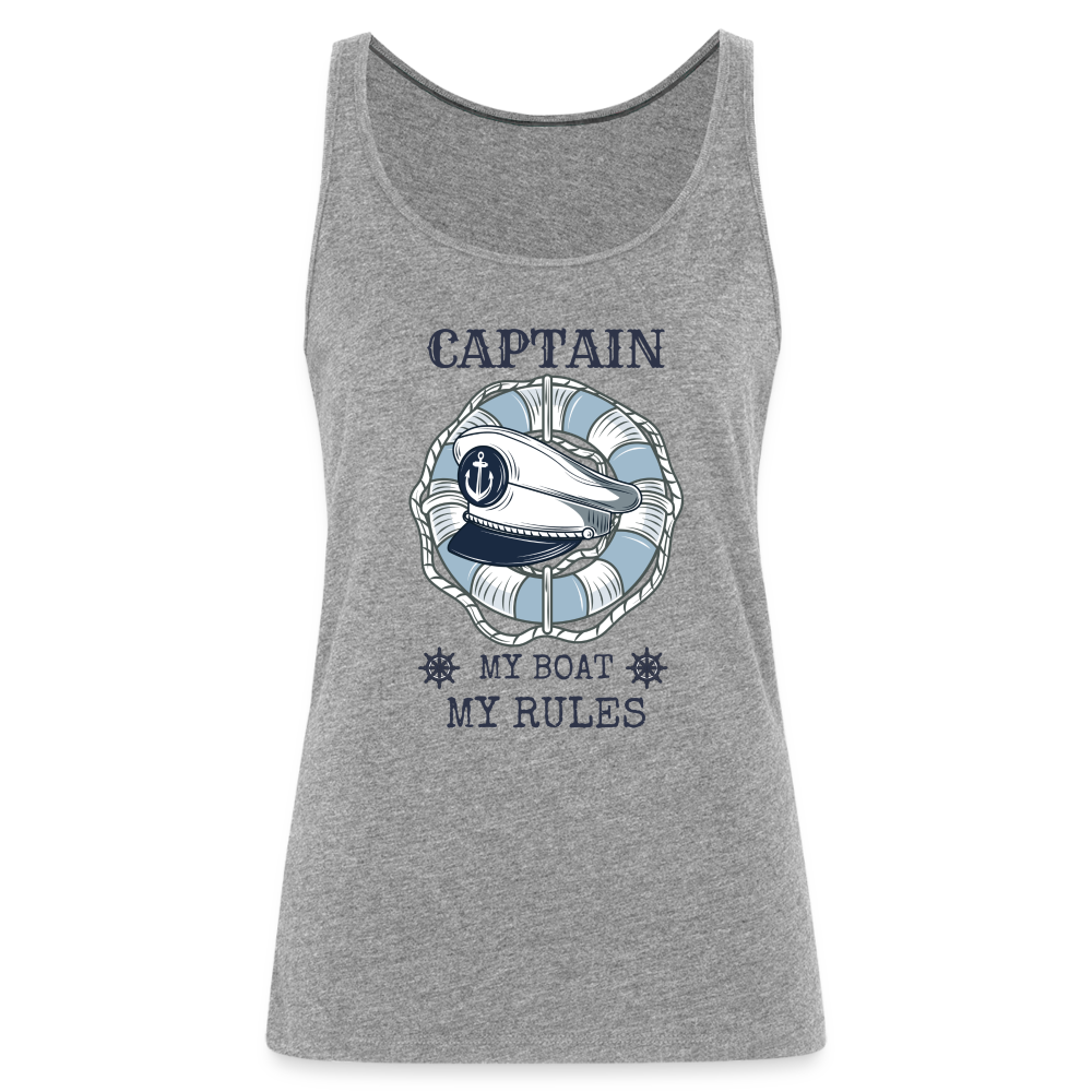 Frauen Premium Tank Top - Captain - Grau meliert