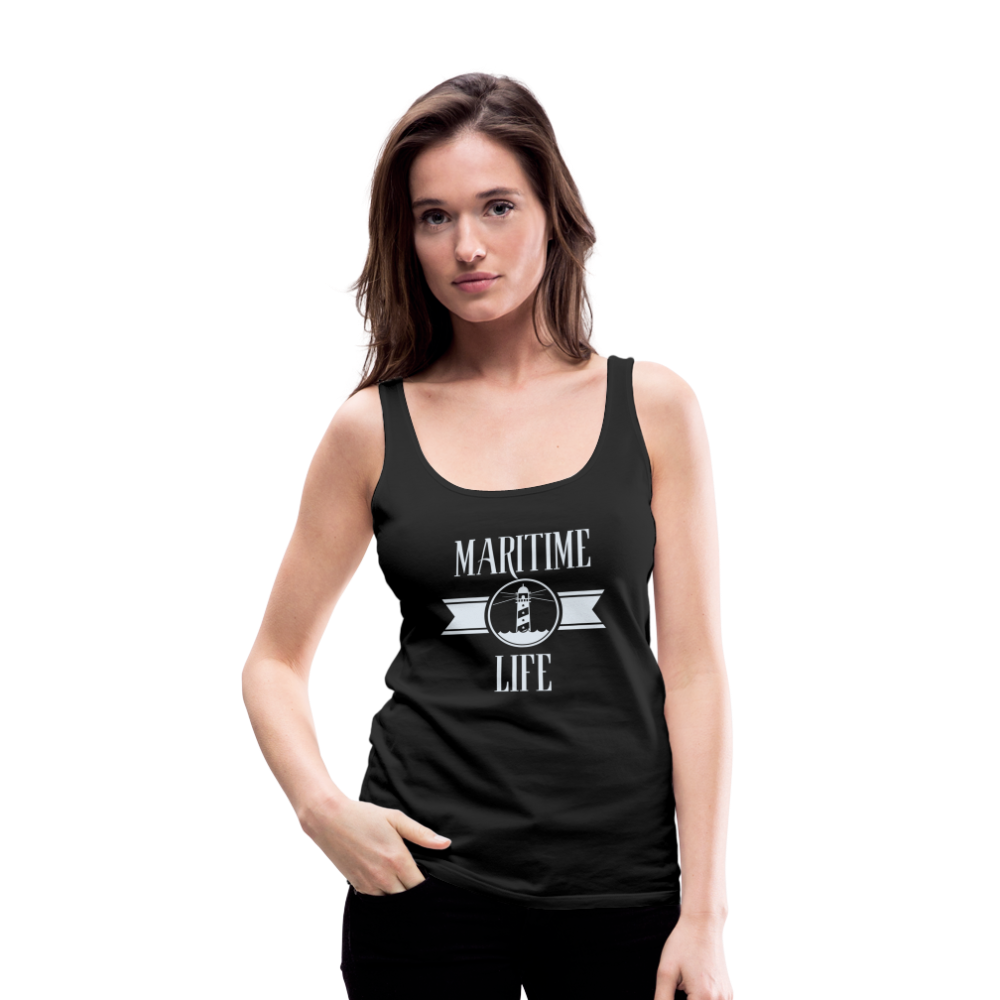 Frauen Premium Tank Top - Maritime Life light - Schwarz