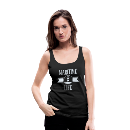 Frauen Premium Tank Top - Maritime Life light - Schwarz