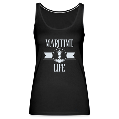 Frauen Premium Tank Top - Maritime Life light - Schwarz