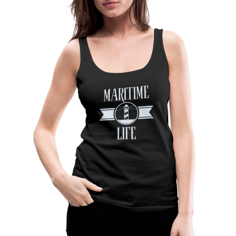 Frauen Premium Tank Top - Maritime Life light - Schwarz