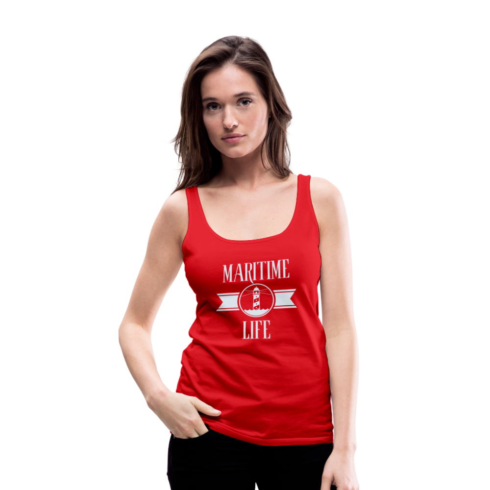 Frauen Premium Tank Top - Maritime Life light - Rot