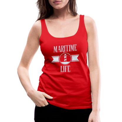 Frauen Premium Tank Top - Maritime Life light - Rot