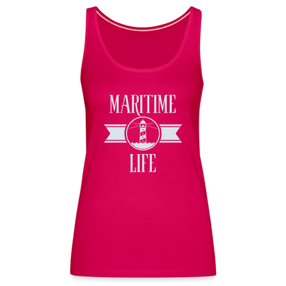 Frauen Premium Tank Top - Maritime Life light - dunkles Pink