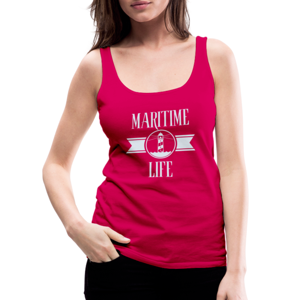 Frauen Premium Tank Top - Maritime Life light - dunkles Pink