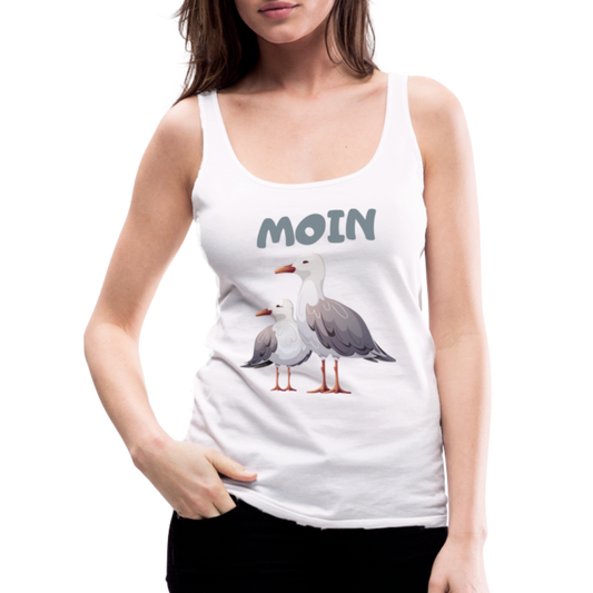 Frauen Premium Tank Top - Moin Möwen - weiß