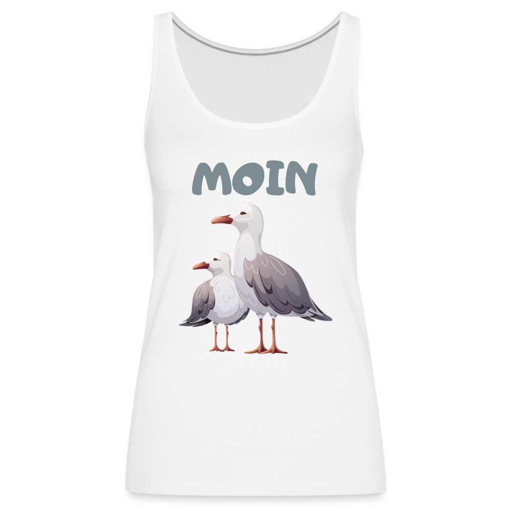 Frauen Premium Tank Top - Moin Möwen - weiß