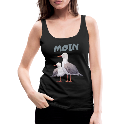 Frauen Premium Tank Top - Moin Möwen - Schwarz