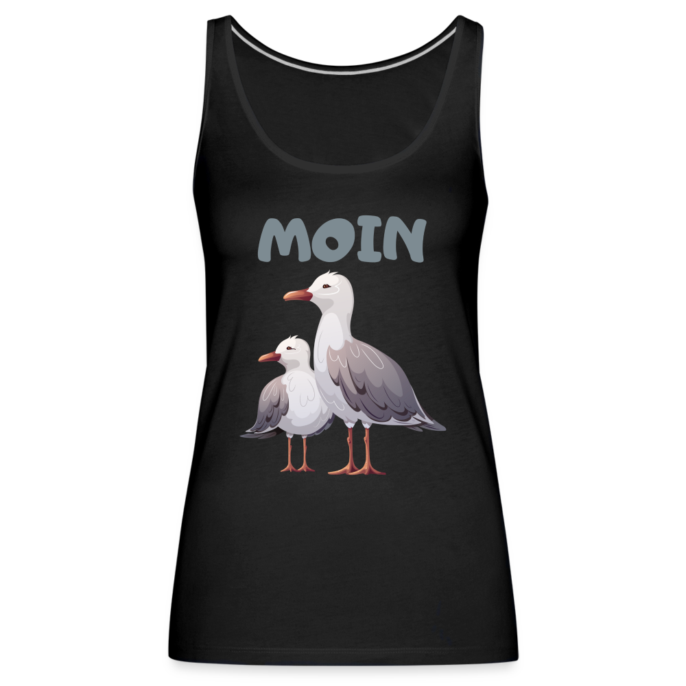 Frauen Premium Tank Top - Moin Möwen - Schwarz