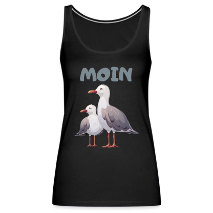 Frauen Premium Tank Top - Moin Möwen - Schwarz