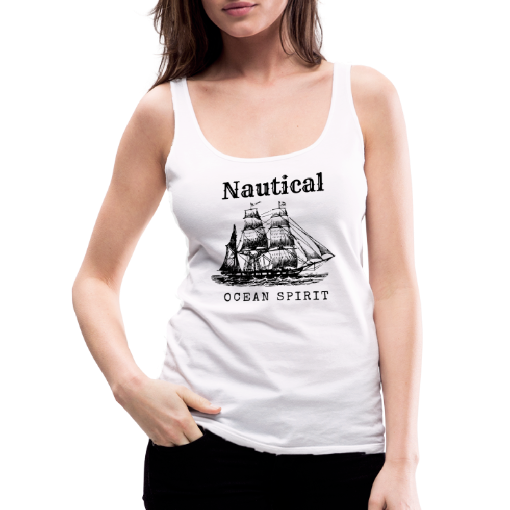 Frauen Premium Tank Top - Nautical Ocean Spirit - weiß