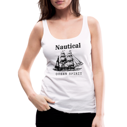 Frauen Premium Tank Top - Nautical Ocean Spirit - weiß