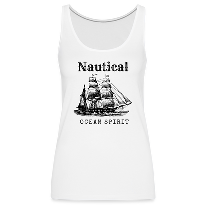 Frauen Premium Tank Top - Nautical Ocean Spirit - weiß