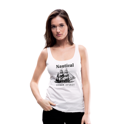 Frauen Premium Tank Top - Nautical Ocean Spirit - weiß