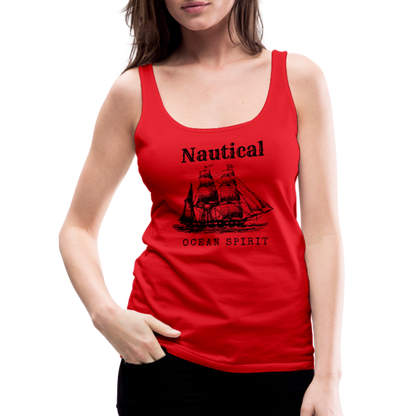 Frauen Premium Tank Top - Nautical Ocean Spirit - Rot