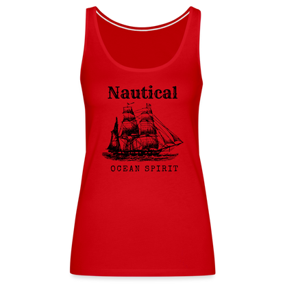 Frauen Premium Tank Top - Nautical Ocean Spirit - Rot