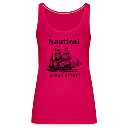 Frauen Premium Tank Top - Nautical Ocean Spirit - dunkles Pink