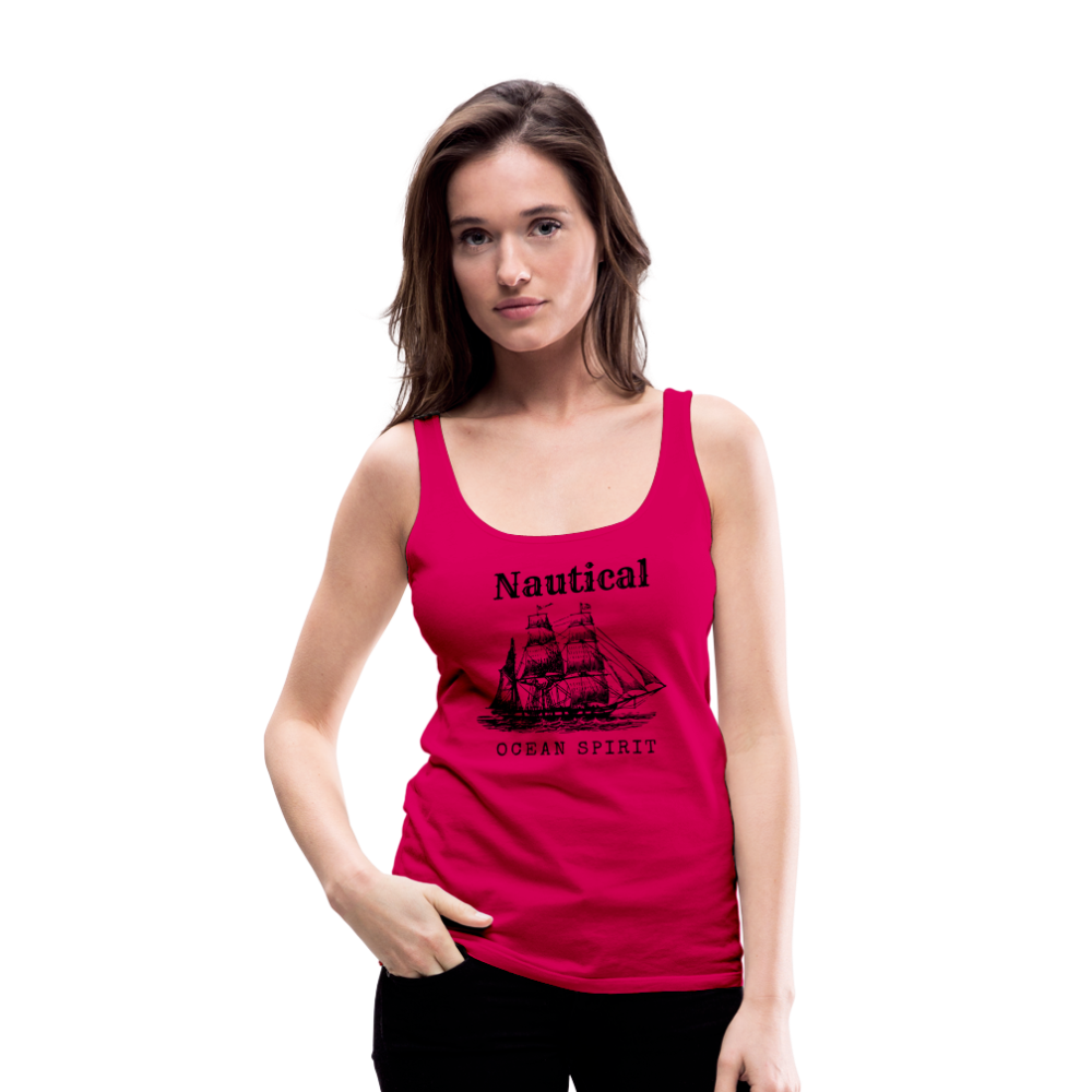 Frauen Premium Tank Top - Nautical Ocean Spirit - dunkles Pink