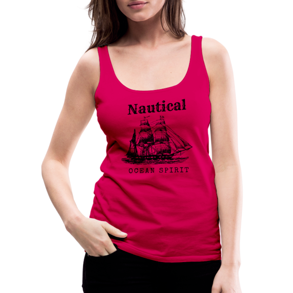 Frauen Premium Tank Top - Nautical Ocean Spirit - dunkles Pink