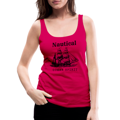 Frauen Premium Tank Top - Nautical Ocean Spirit - dunkles Pink