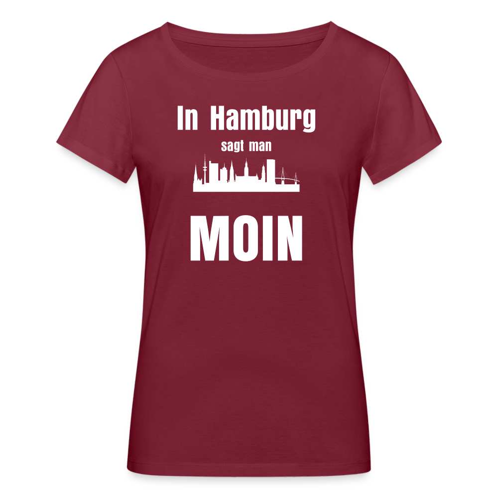 Frauen Bio-T-Shirt von Stanley & Stella - In Hamburg sagt man MOIN - Burgunderrot