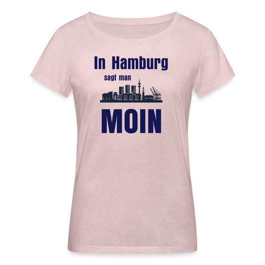 Frauen Bio-T-Shirt von Stanley & Stella - In Hamburg sagt man MOIN - Rosa-Creme meliert