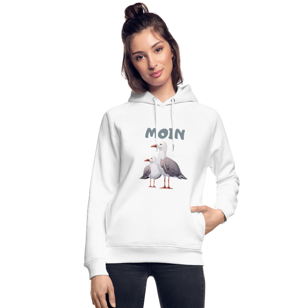 Unisex Bio-Hoodie von Stanley & Stella - Moin Möwen - weiß