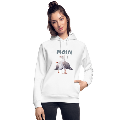 Unisex Bio-Hoodie von Stanley & Stella - Moin Möwen - weiß