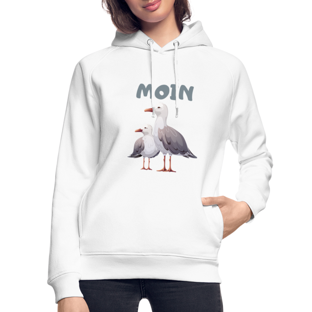 Unisex Bio-Hoodie von Stanley & Stella - Moin Möwen - weiß