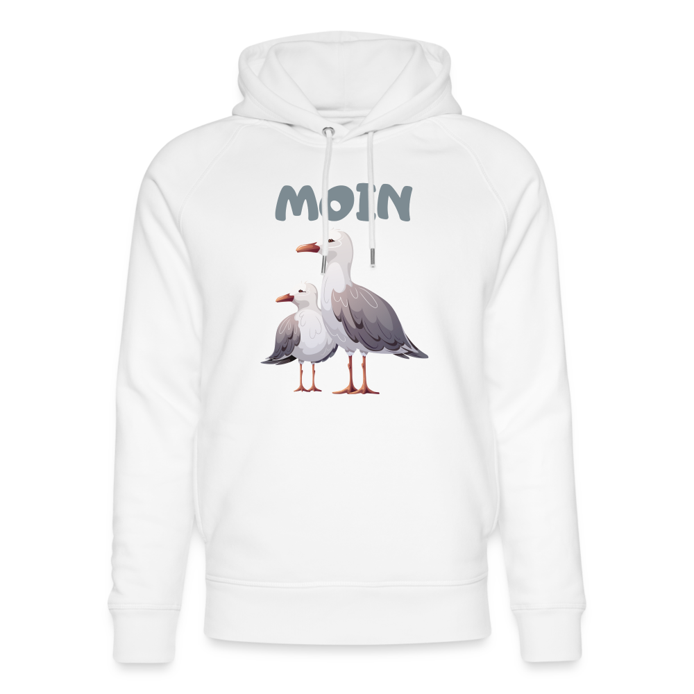 Unisex Bio-Hoodie von Stanley & Stella - Moin Möwen - weiß