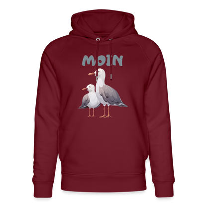 Unisex Bio-Hoodie von Stanley & Stella - Moin Möwen - Burgunderrot