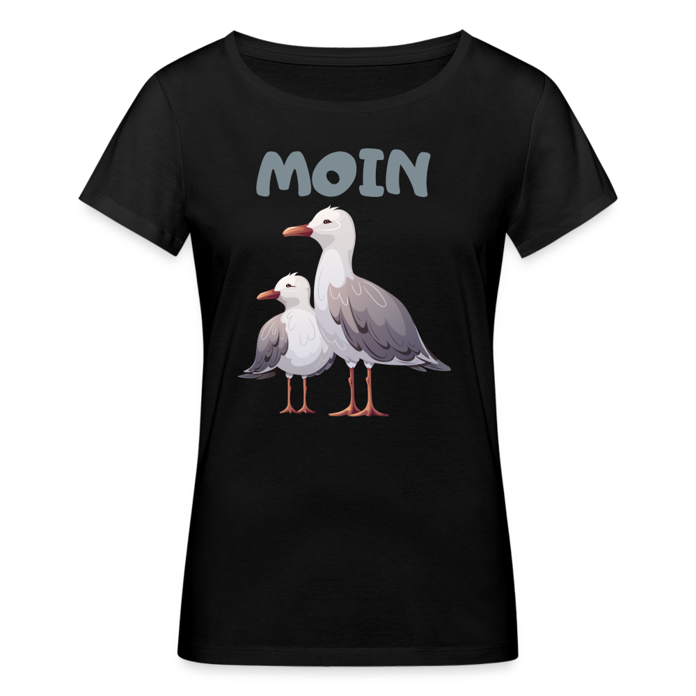 Frauen Bio-T-Shirt von Stanley & Stella - Moin Möwen - Schwarz