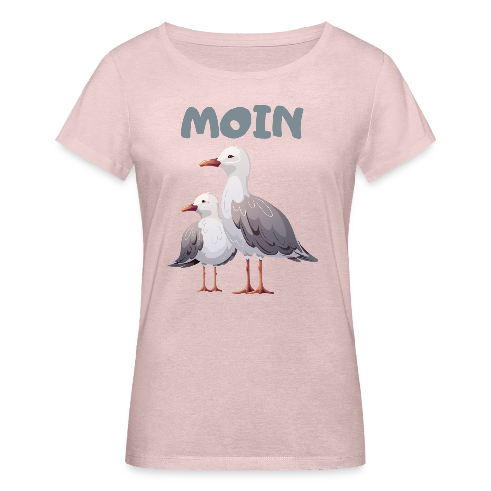 Frauen Bio-T-Shirt von Stanley & Stella - Moin Möwen - Rosa-Creme meliert