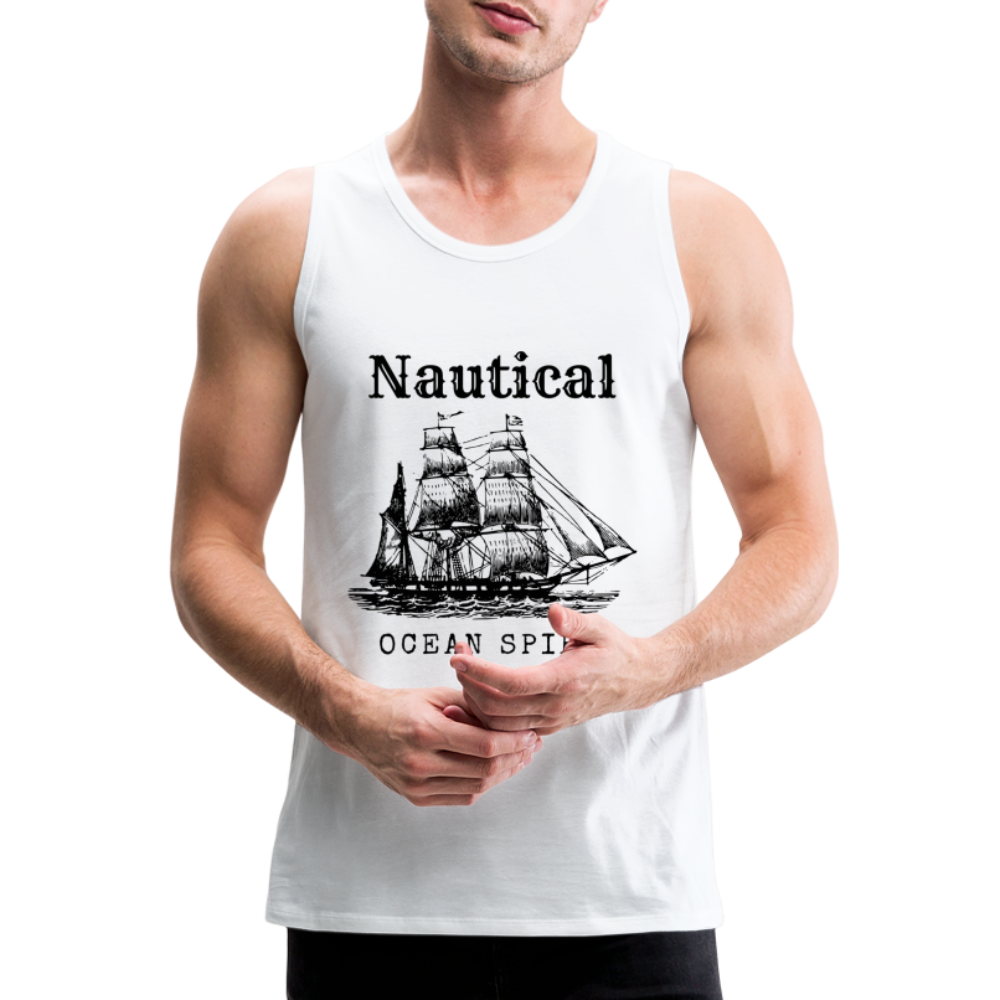 Männer Premium Tank Top - Nautical Ocean Spirit - weiß