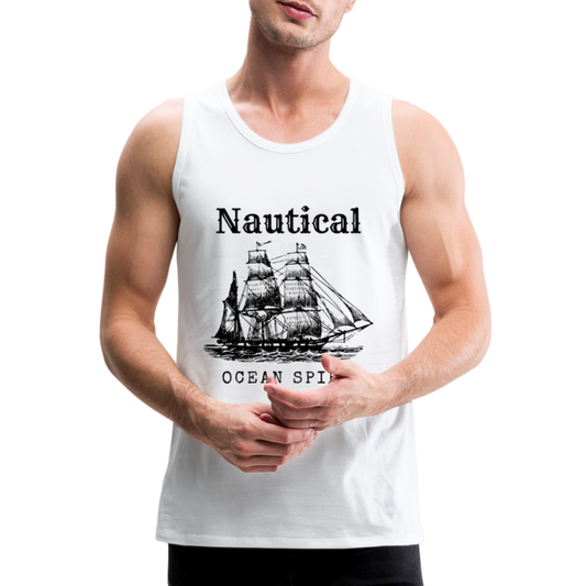 Männer Premium Tank Top - Nautical Ocean Spirit - weiß