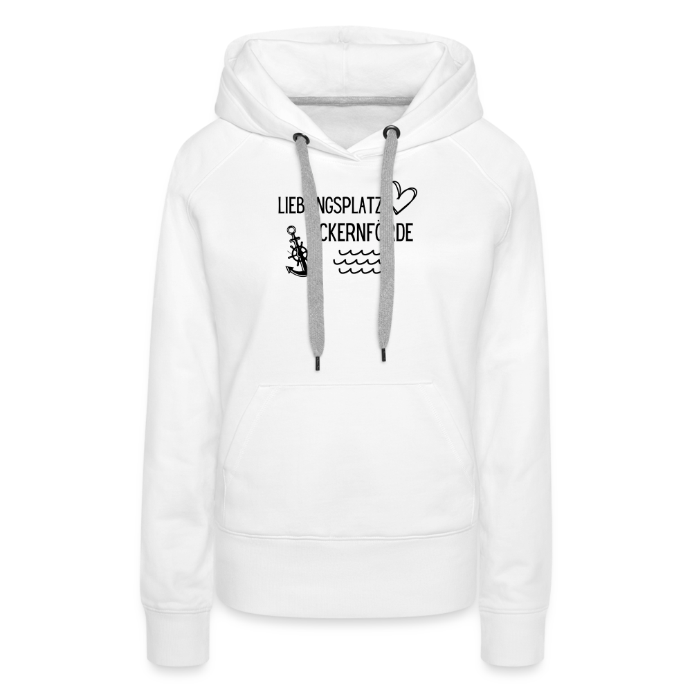 Frauen Premium Hoodie - Lieblingsplatz Eckernförde - weiß