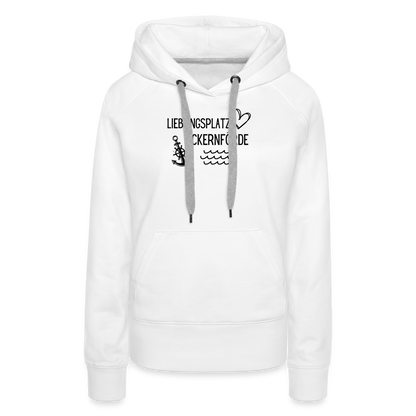 Frauen Premium Hoodie - Lieblingsplatz Eckernförde - weiß