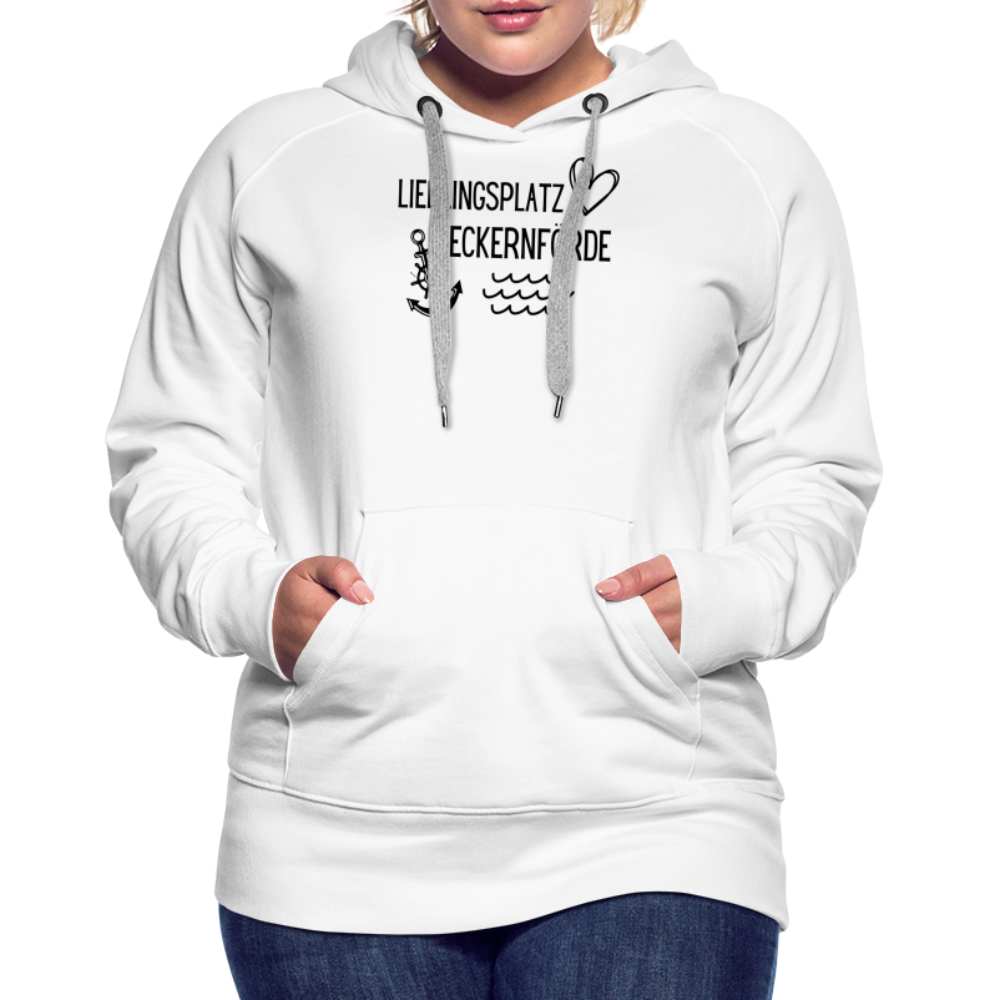 Frauen Premium Hoodie - Lieblingsplatz Eckernförde - weiß