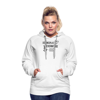 Frauen Premium Hoodie - Lieblingsplatz Eckernförde - weiß