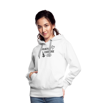 Frauen Premium Hoodie - Lieblingsplatz Eckernförde - weiß