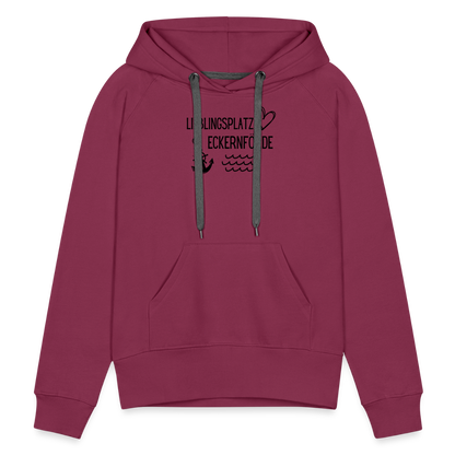 Frauen Premium Hoodie - Lieblingsplatz Eckernförde - Bordeaux