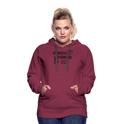 Frauen Premium Hoodie - Lieblingsplatz Eckernförde - Bordeaux