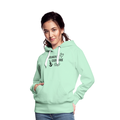 Frauen Premium Hoodie - Lieblingsplatz Eckernförde - helles Mintgrün