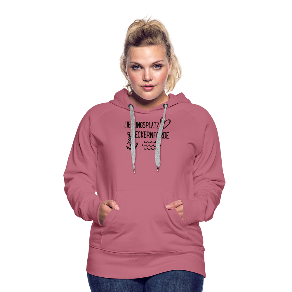 Frauen Premium Hoodie - Lieblingsplatz Eckernförde - Malve